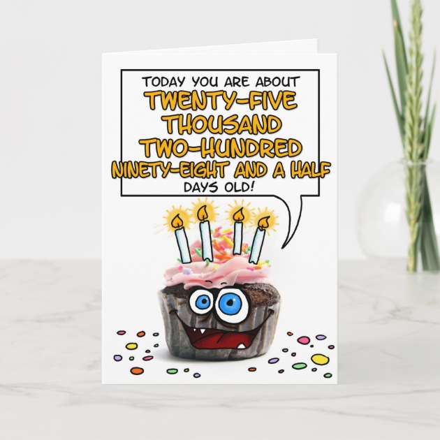 Happy Birthday Cupcake - 69 years old Card | Zazzle.com